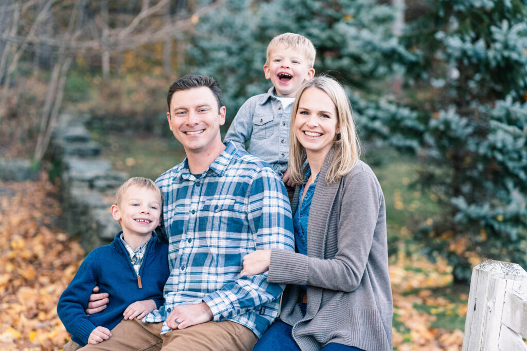 woodstock vermont family photo session: posed family portrait