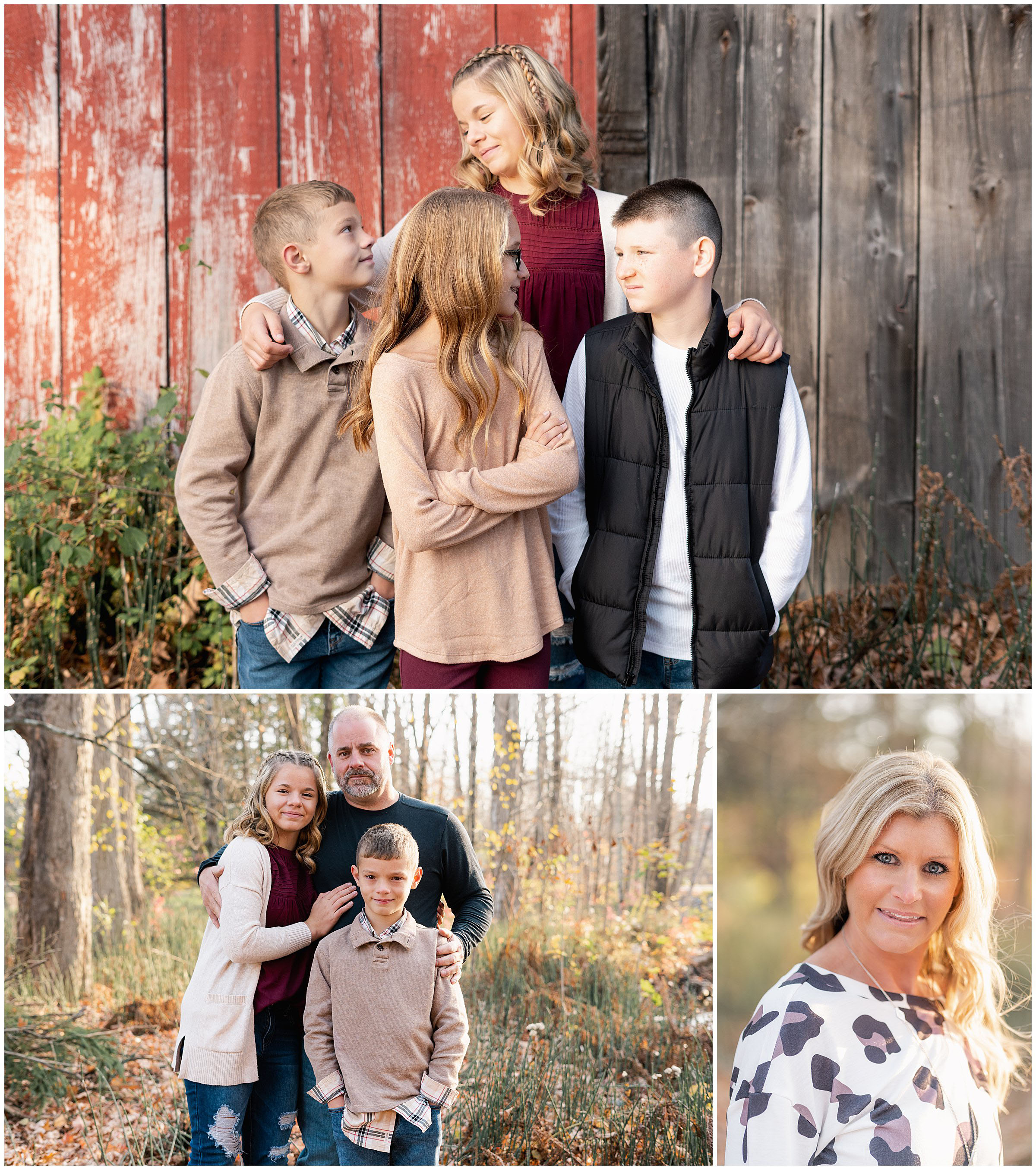 collage of family portraits