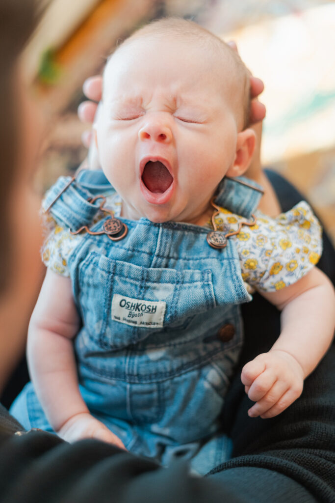 baby yawns