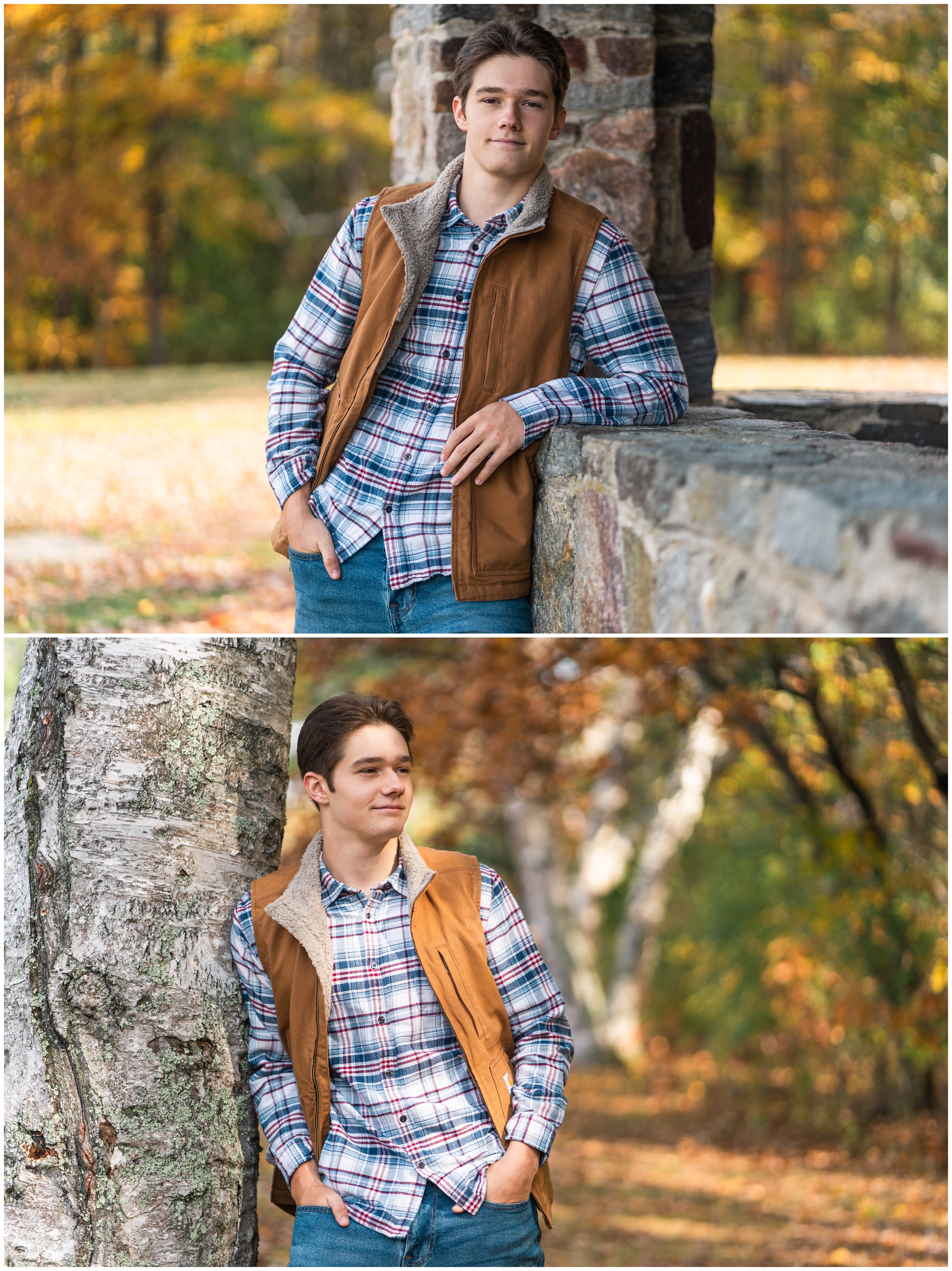 fall new hampshire senior portraits