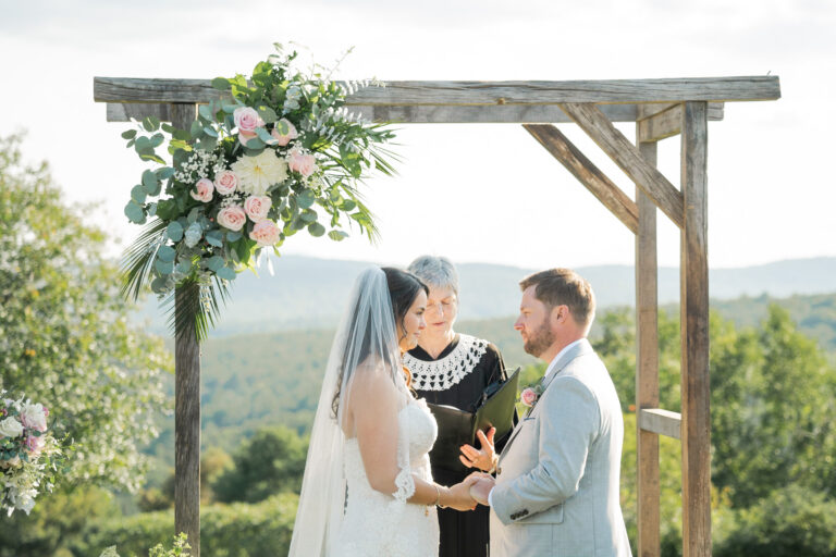 lebanon new hampshire hilltop wedding ceremony