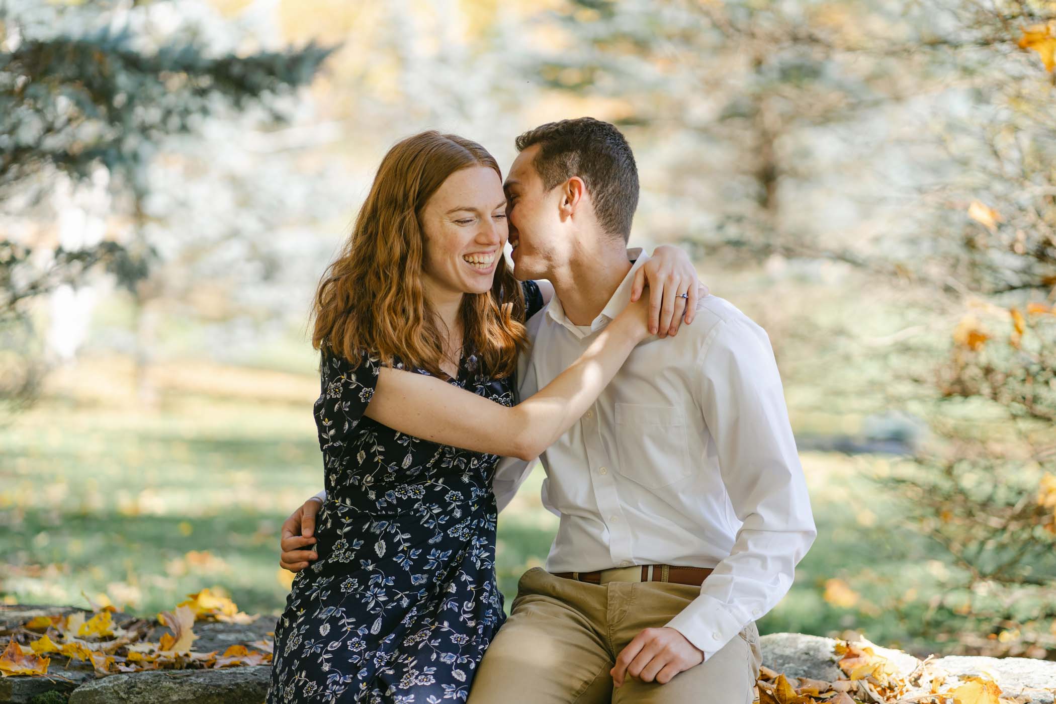 Fall engagement session in Woodstock, Vermont