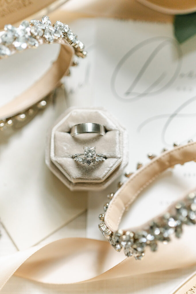 ring shot between jeweled shoe laces