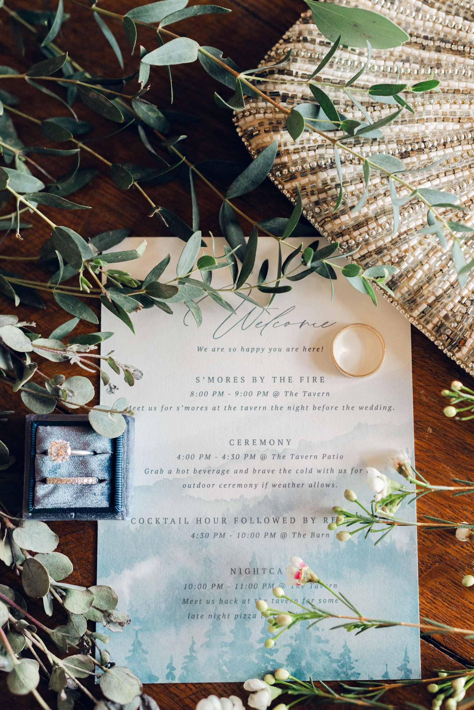 winter bridal details