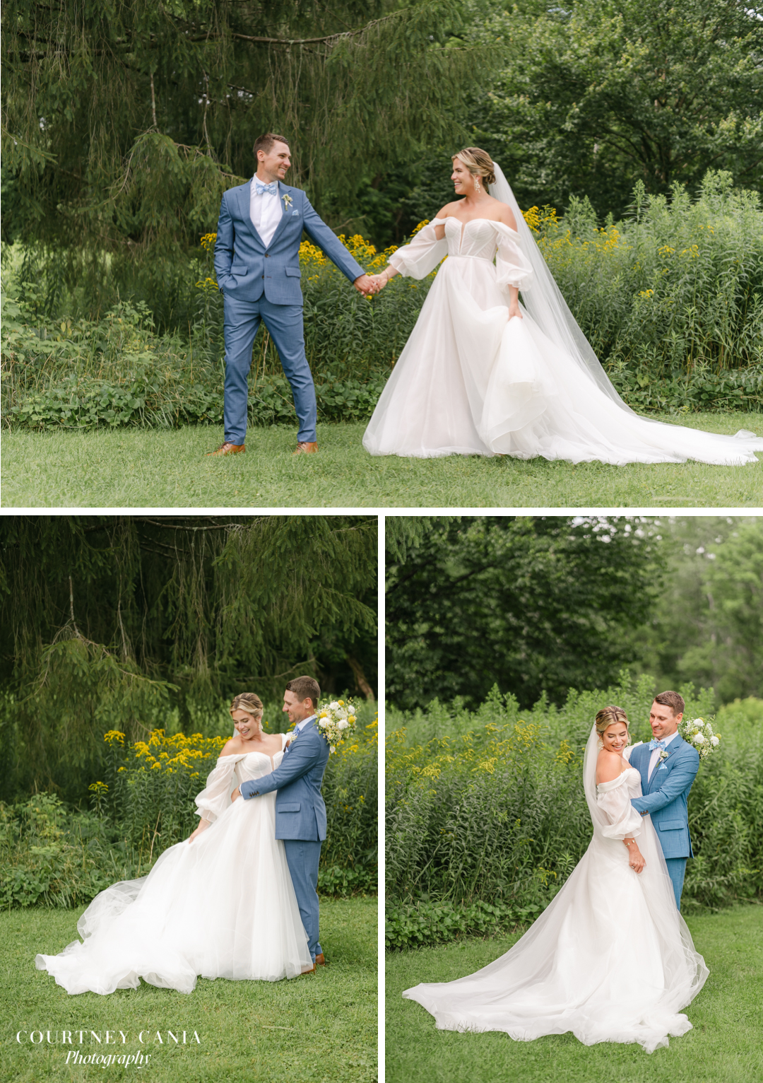 post first look portraits at Quechee Inn at Marshland Farm Vermont Wedding