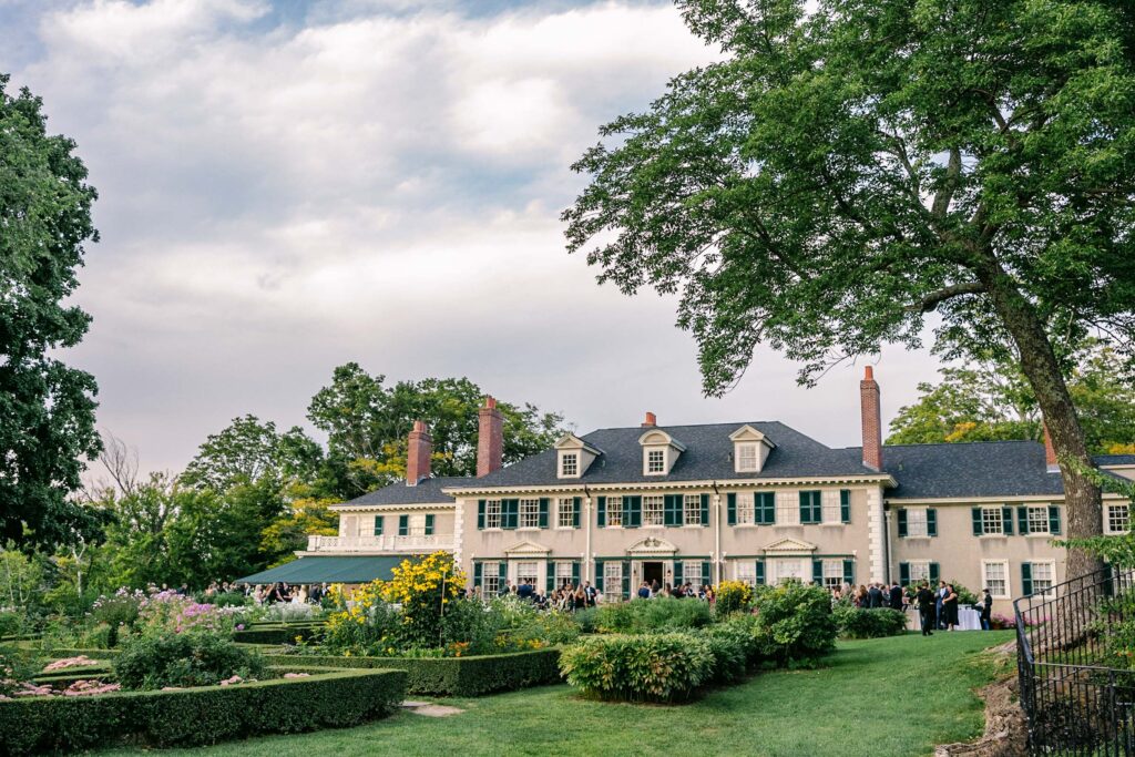 Hildene during wedding reception, Vermont wedding venue