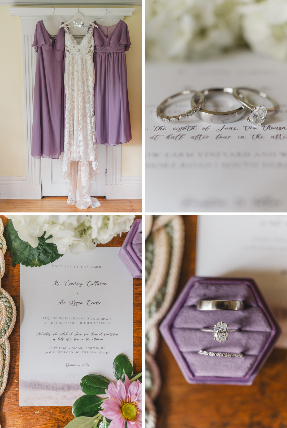 getting ready details Vermont wedding at Snow Farm Winery
