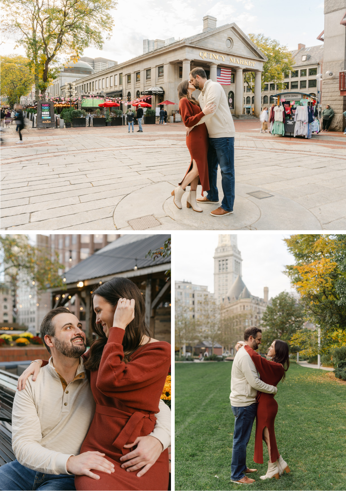 Engagement session near Quincy Market