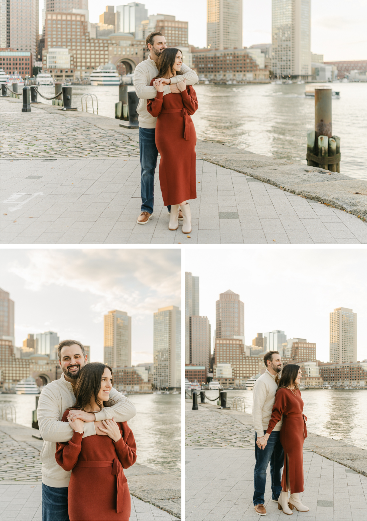 Boston engagement session near the waterfront