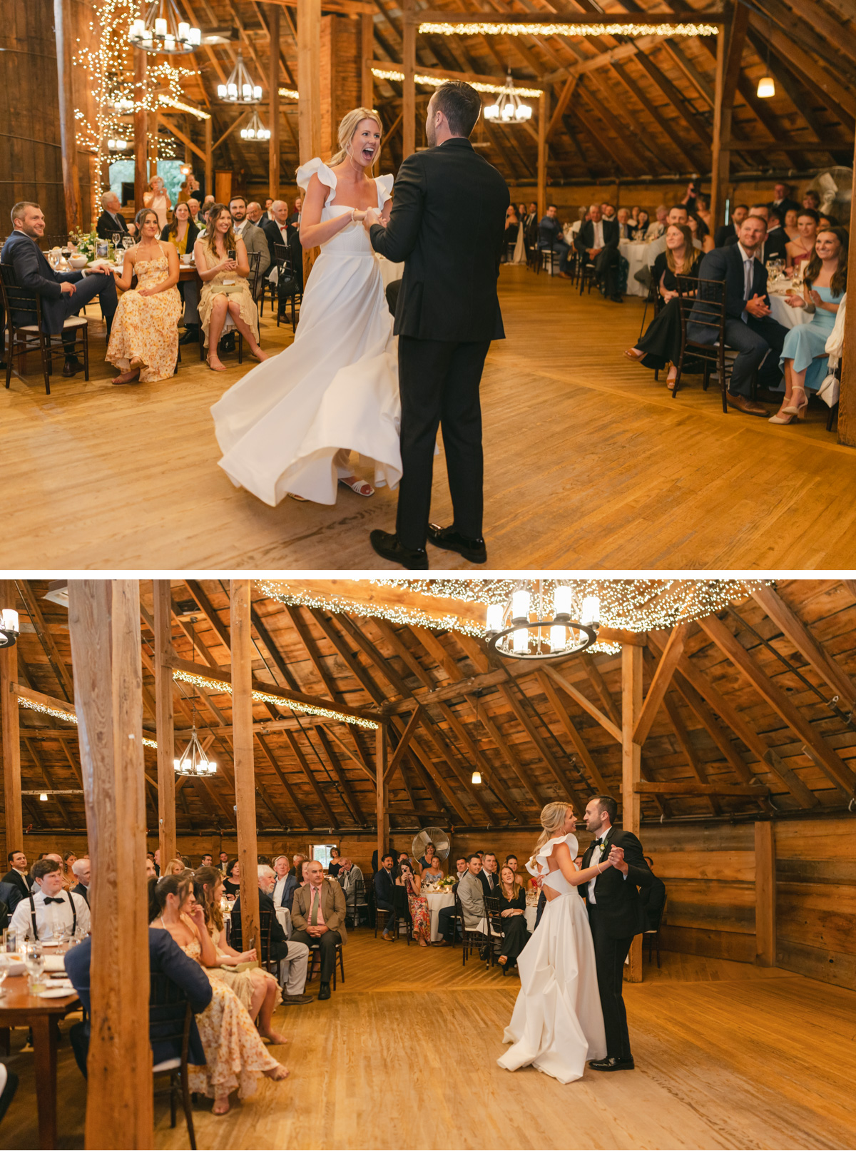 vermont wedding at Inn at round barn first dance