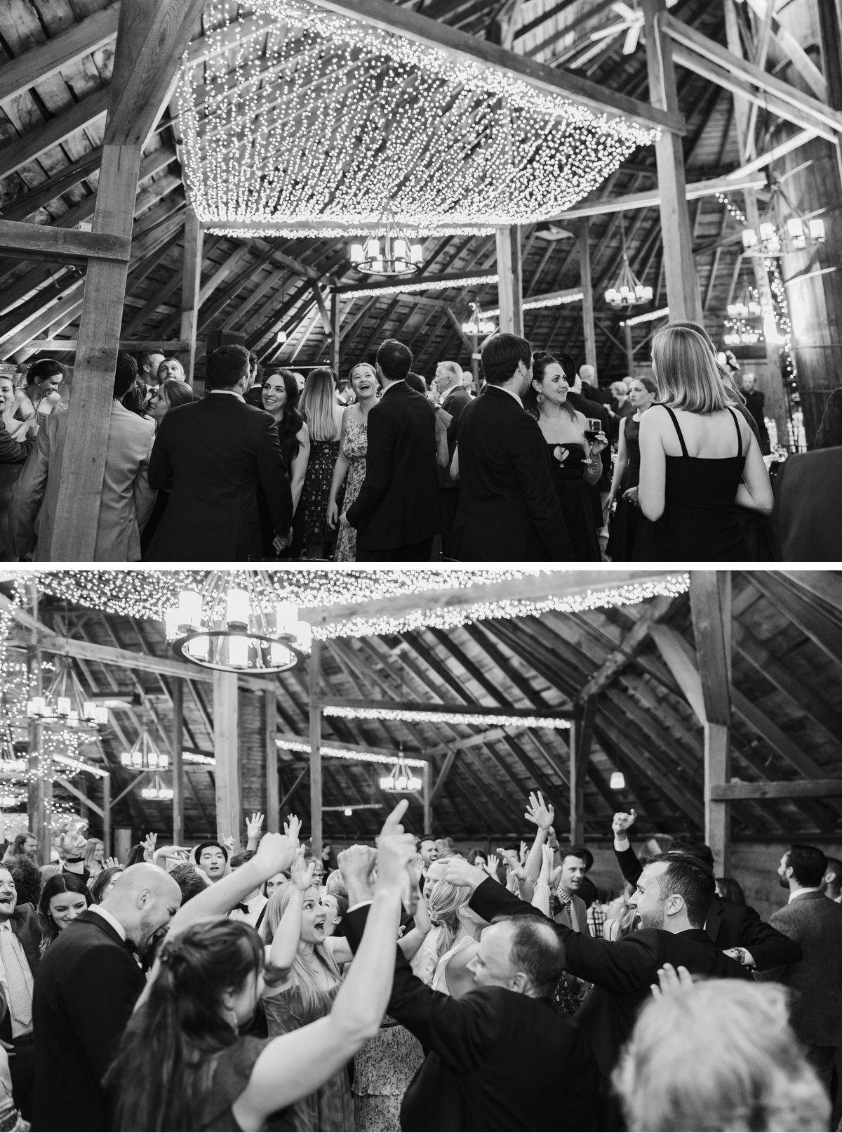 vermont wedding at Inn at round barn dance party candids
