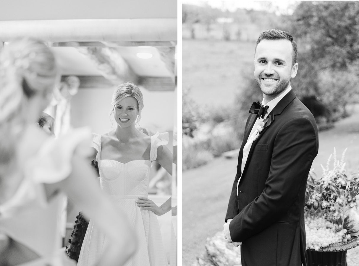vermont wedding at Inn at round barn portraits of bride and groom