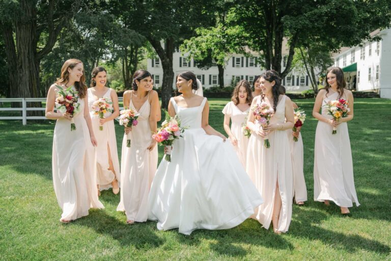Quechee Inn Vermont wedding, wedding party