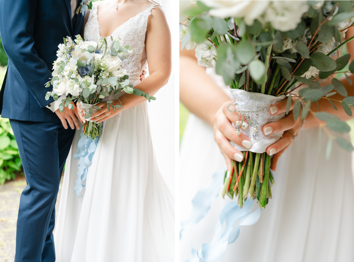 Vermont wedding at Jay Peak, boquet detail