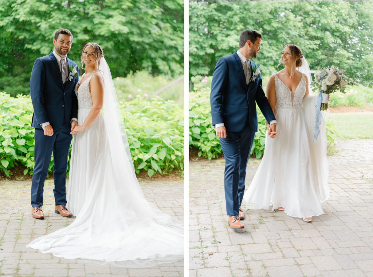 Vermont wedding at Jay Peak, first look portraits