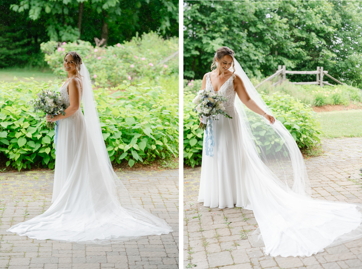 Vermont wedding at Jay Peak, bride portraits