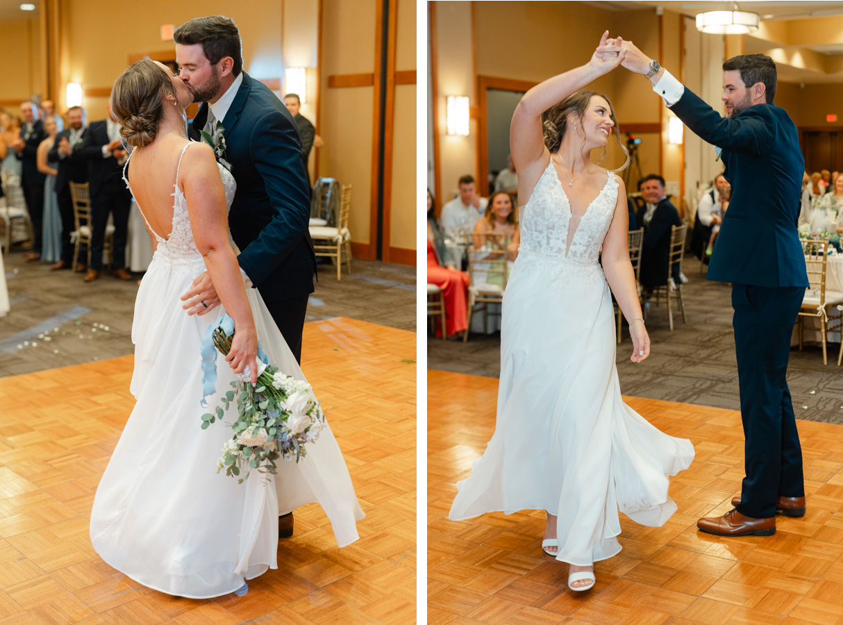 Vermont wedding at Jay Peak, couples first dance