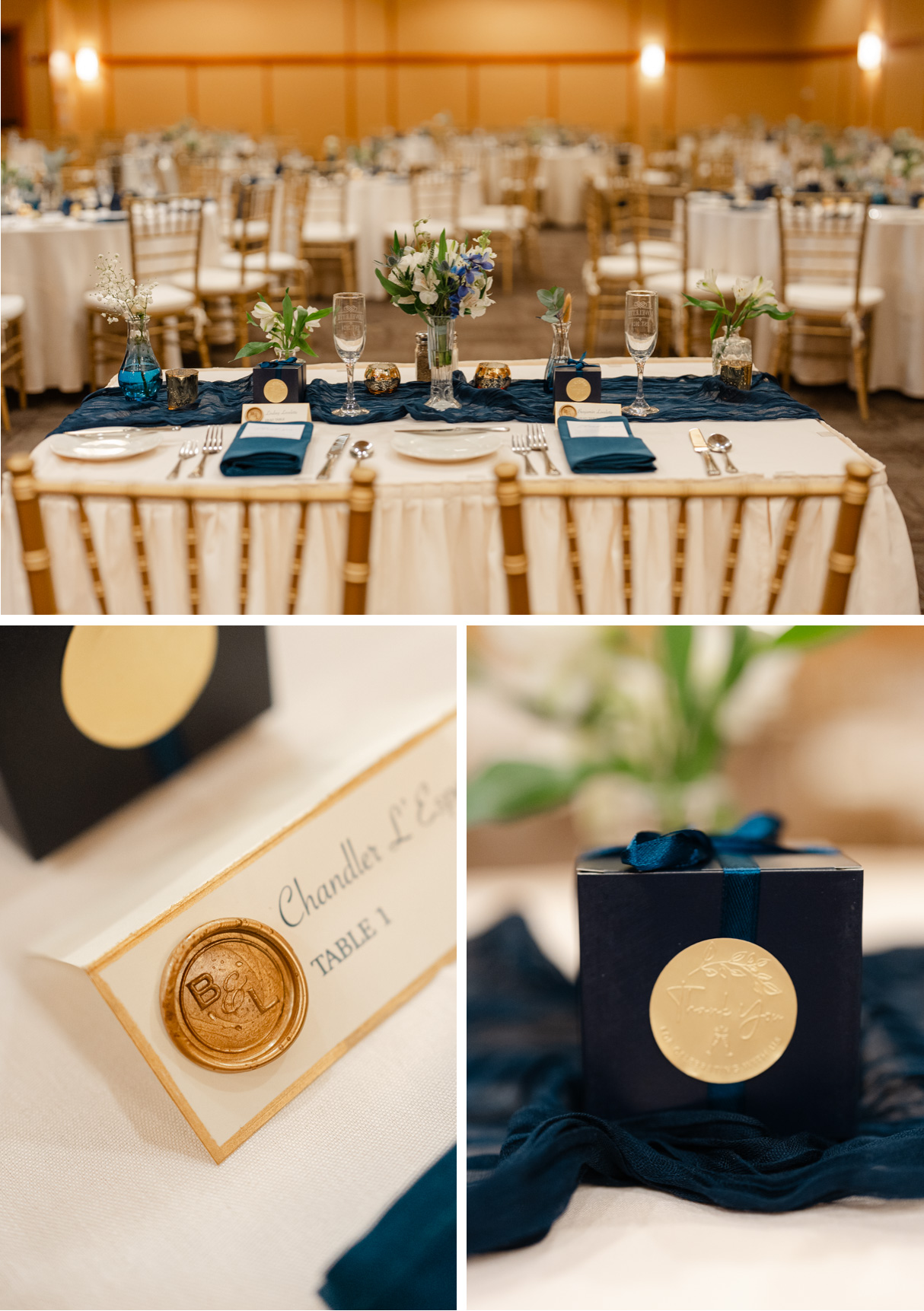 Vermont wedding at Jay Peak, reception details