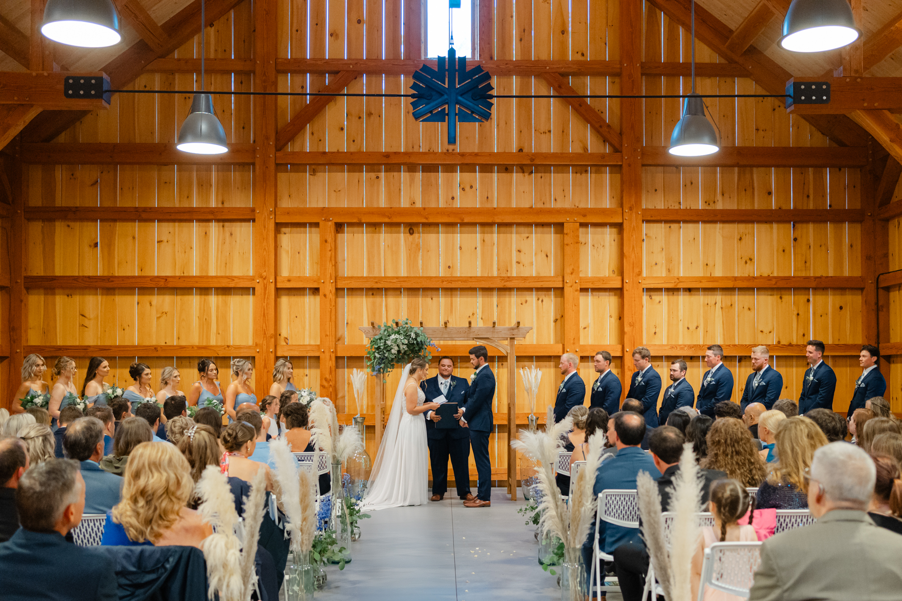 Vermont wedding at Jay Peak, wide view of ceremony