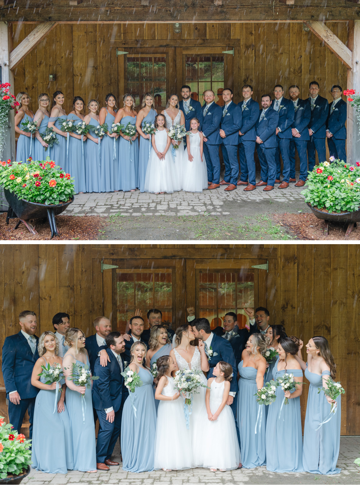 Vermont wedding at Jay Peak, wedding party