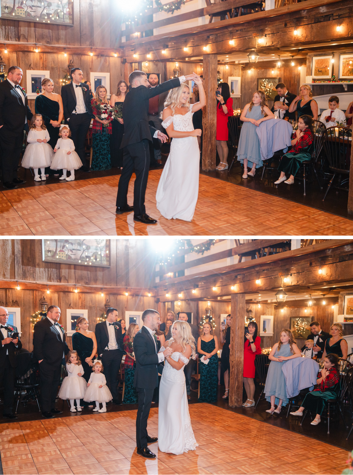 Vermont Christmas Wedding at Grafton Inn - first dance