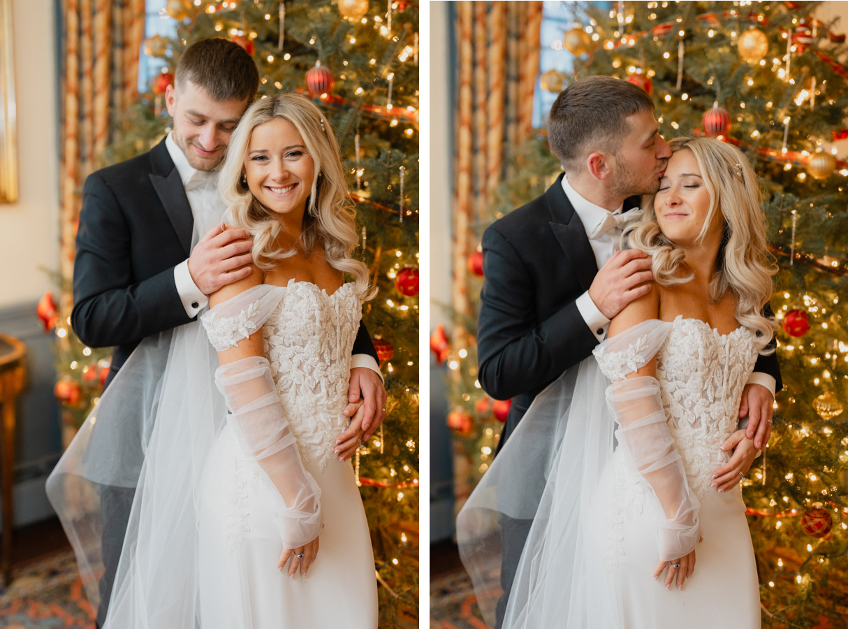 Vermont Christmas Wedding at Grafton Inn - christmas portraits