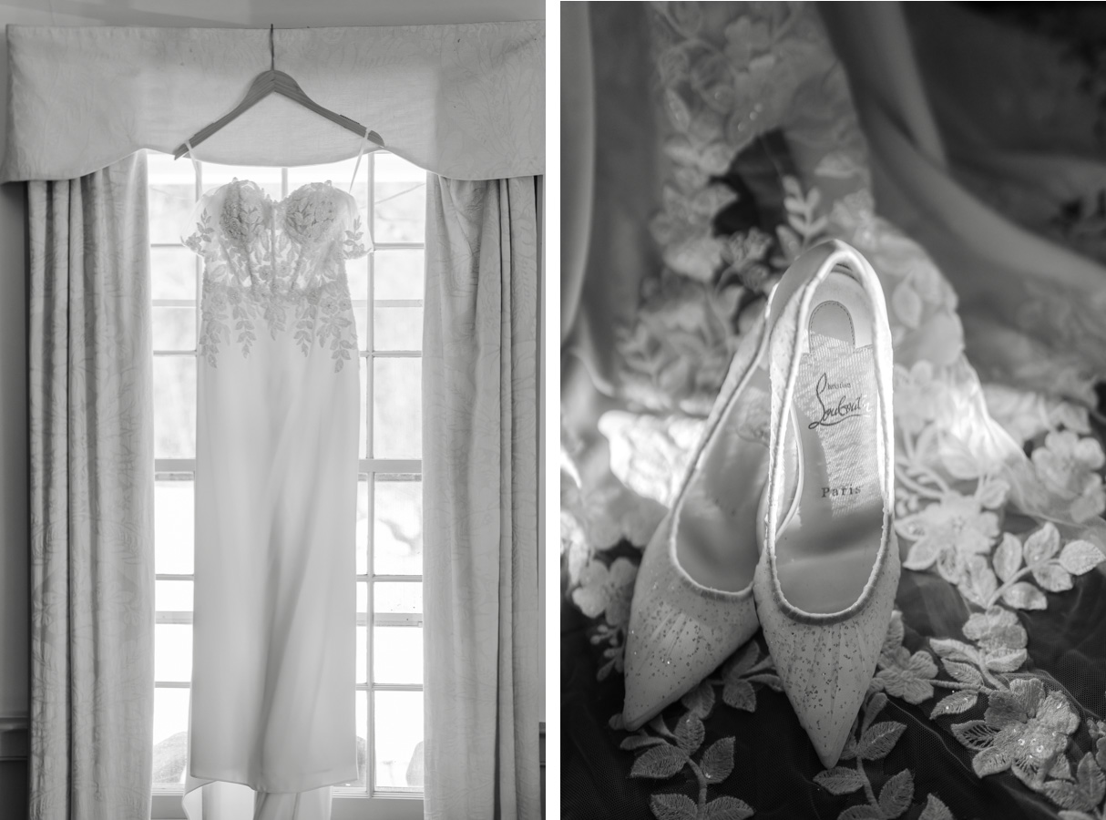 Vermont Christmas Wedding at Grafton Inn - Dress and shoes