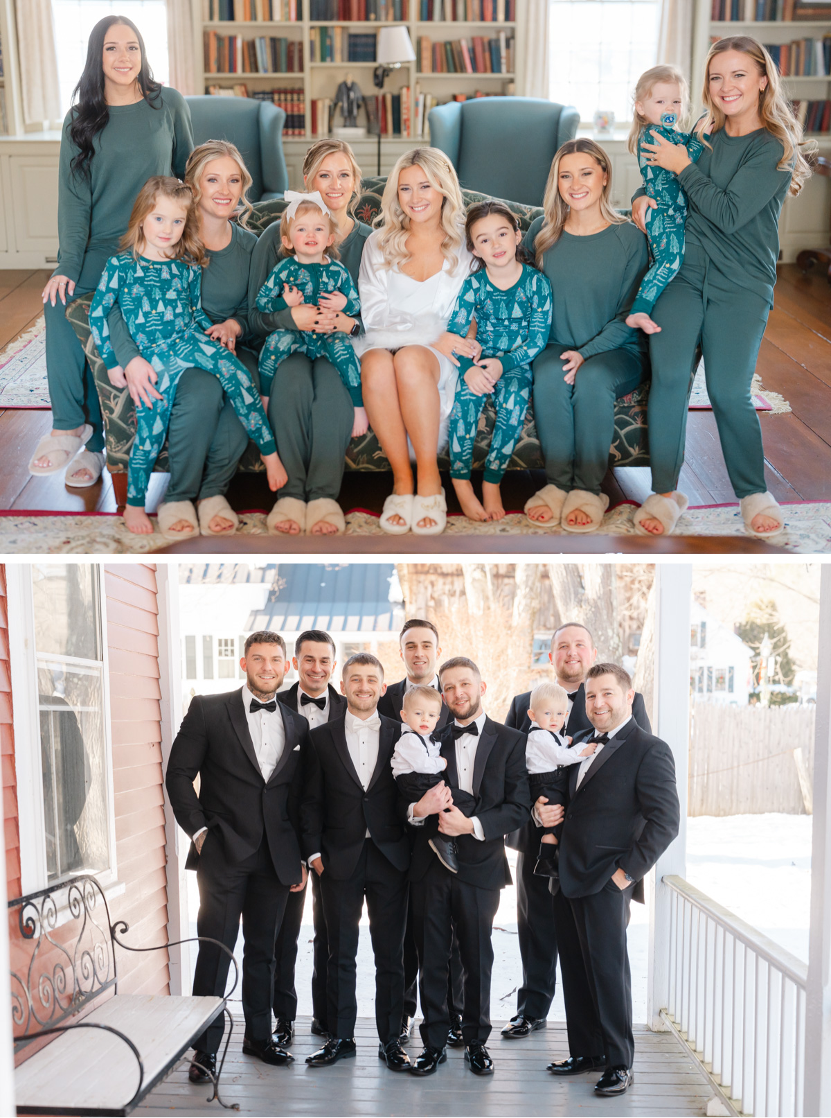 Vermont Christmas Wedding at Grafton Inn - wedding party