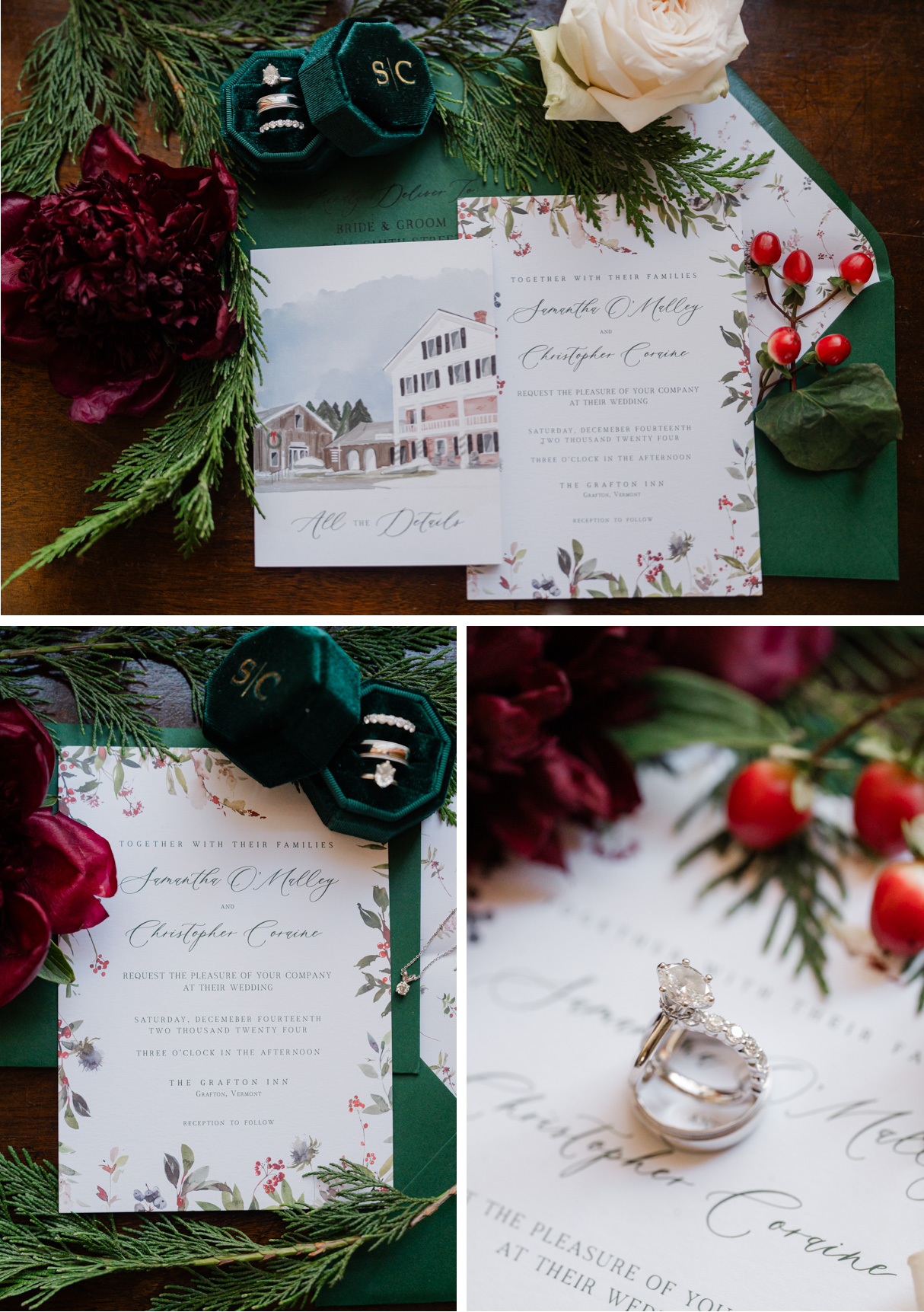 Vermont Christmas Wedding at Grafton Inn - Stationary