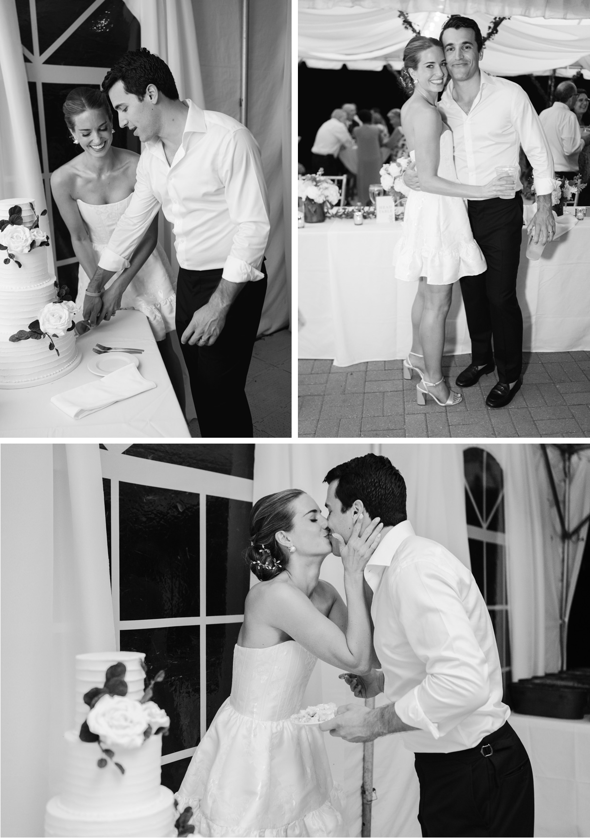 vermont wedding at the quechee inn - cutting the cake