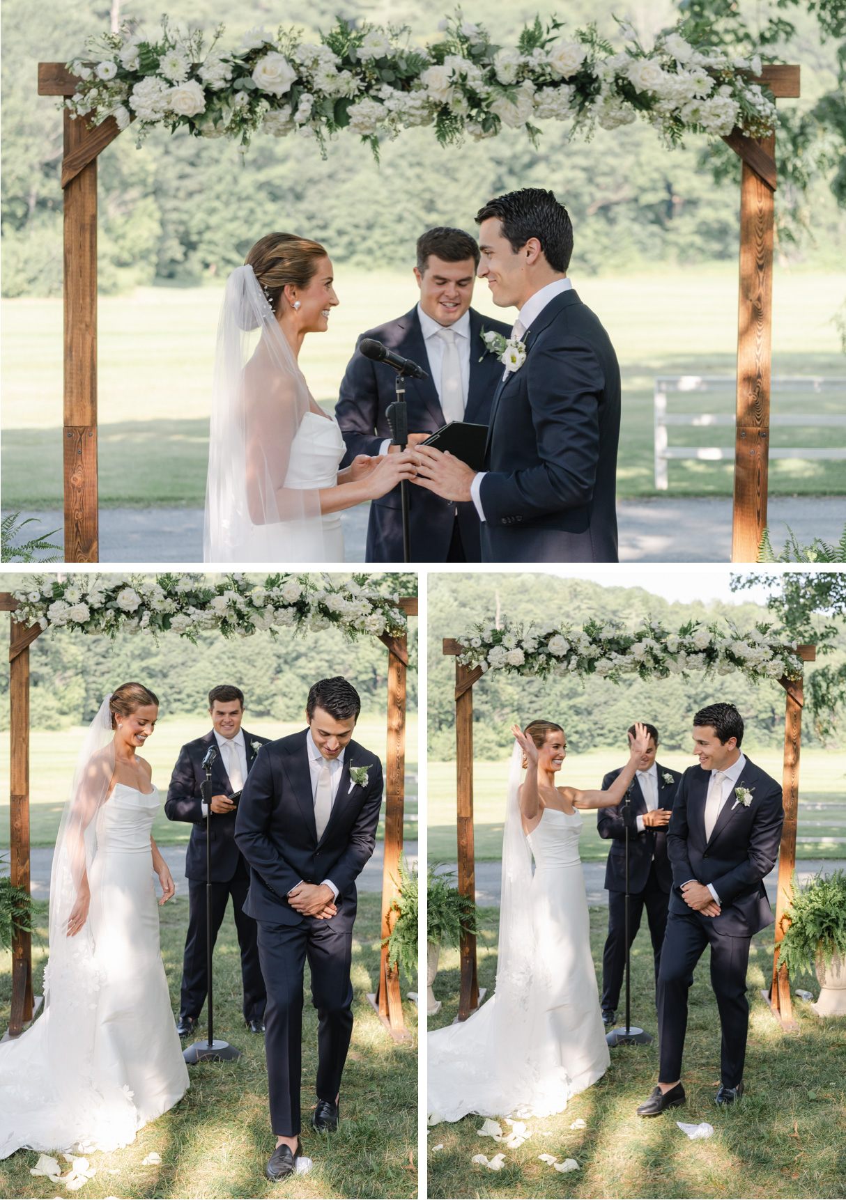 vermont wedding at the quechee inn - exchanging rings