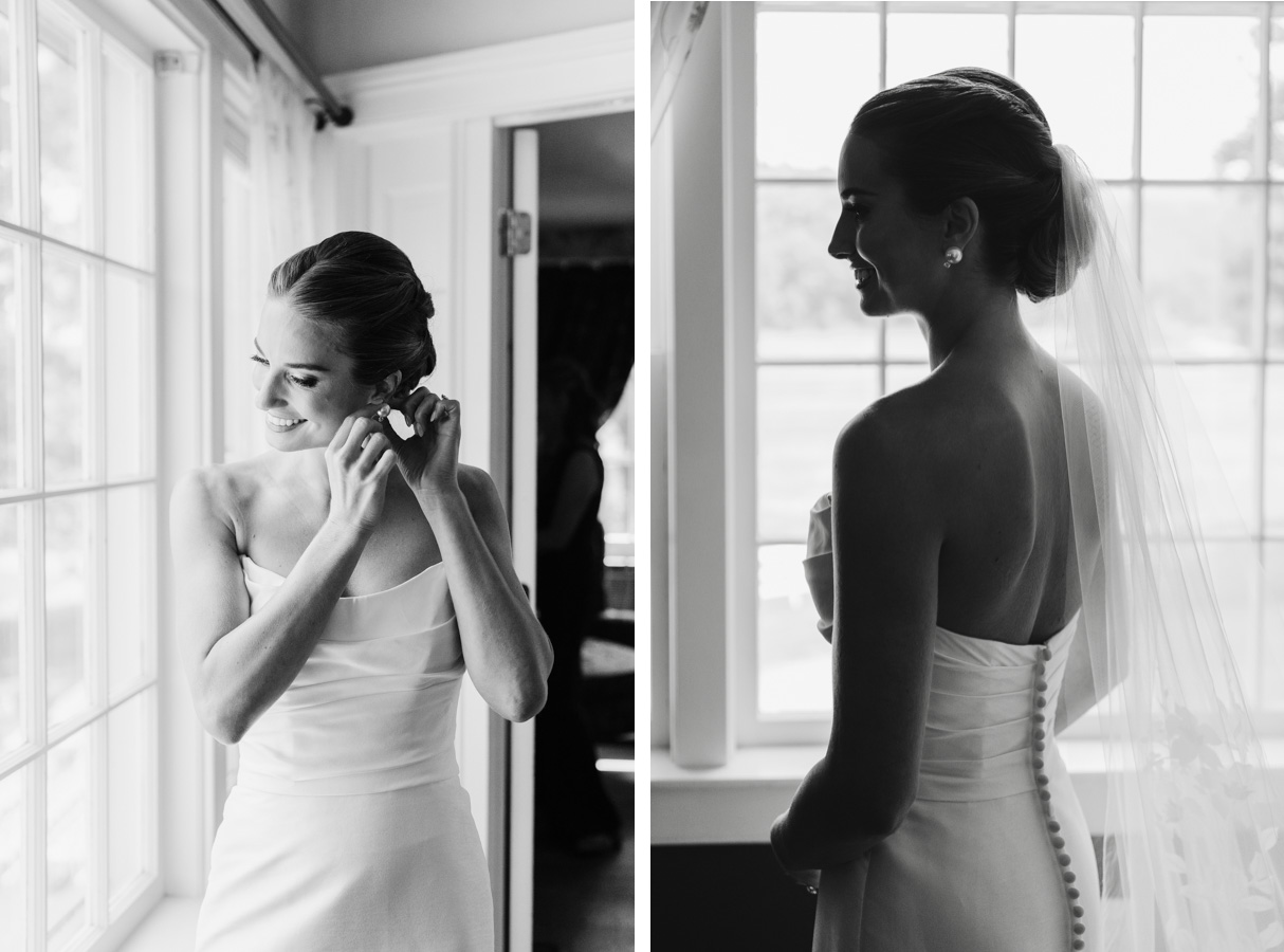 vermont wedding at the quechee inn - bride getting ready