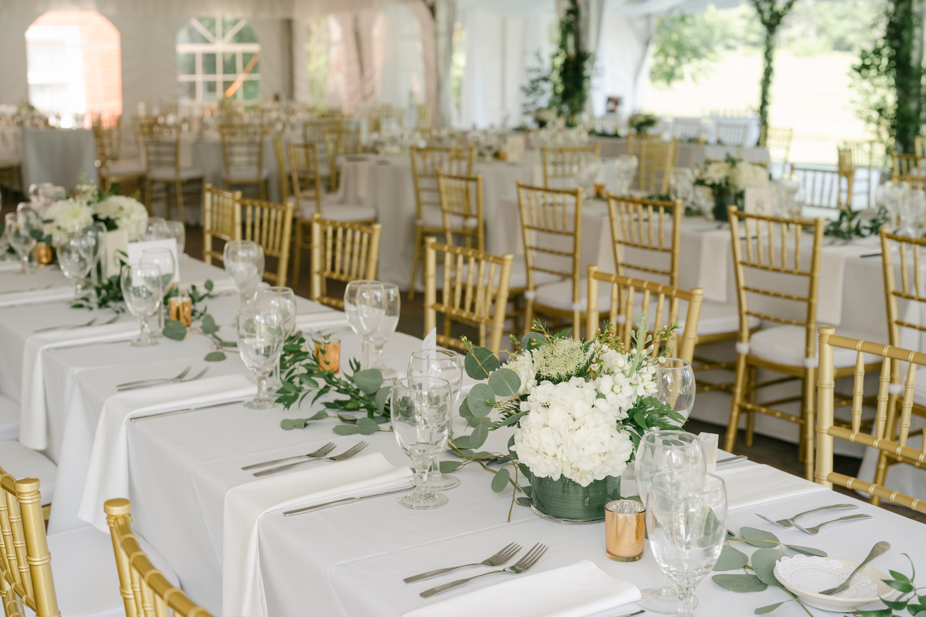 vermont wedding at the quechee inn - reception details