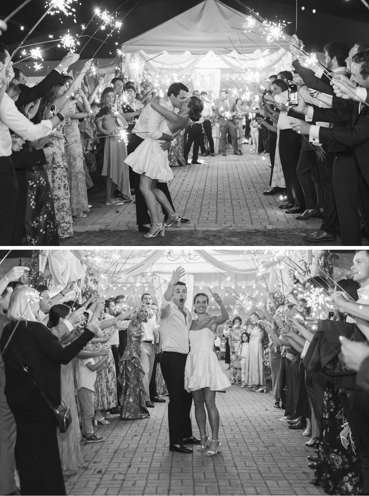 vermont wedding at the quechee inn - sparkler exit