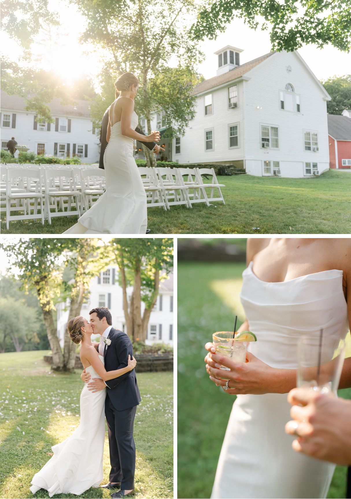 vermont wedding at the quechee inn - golden hour portraits