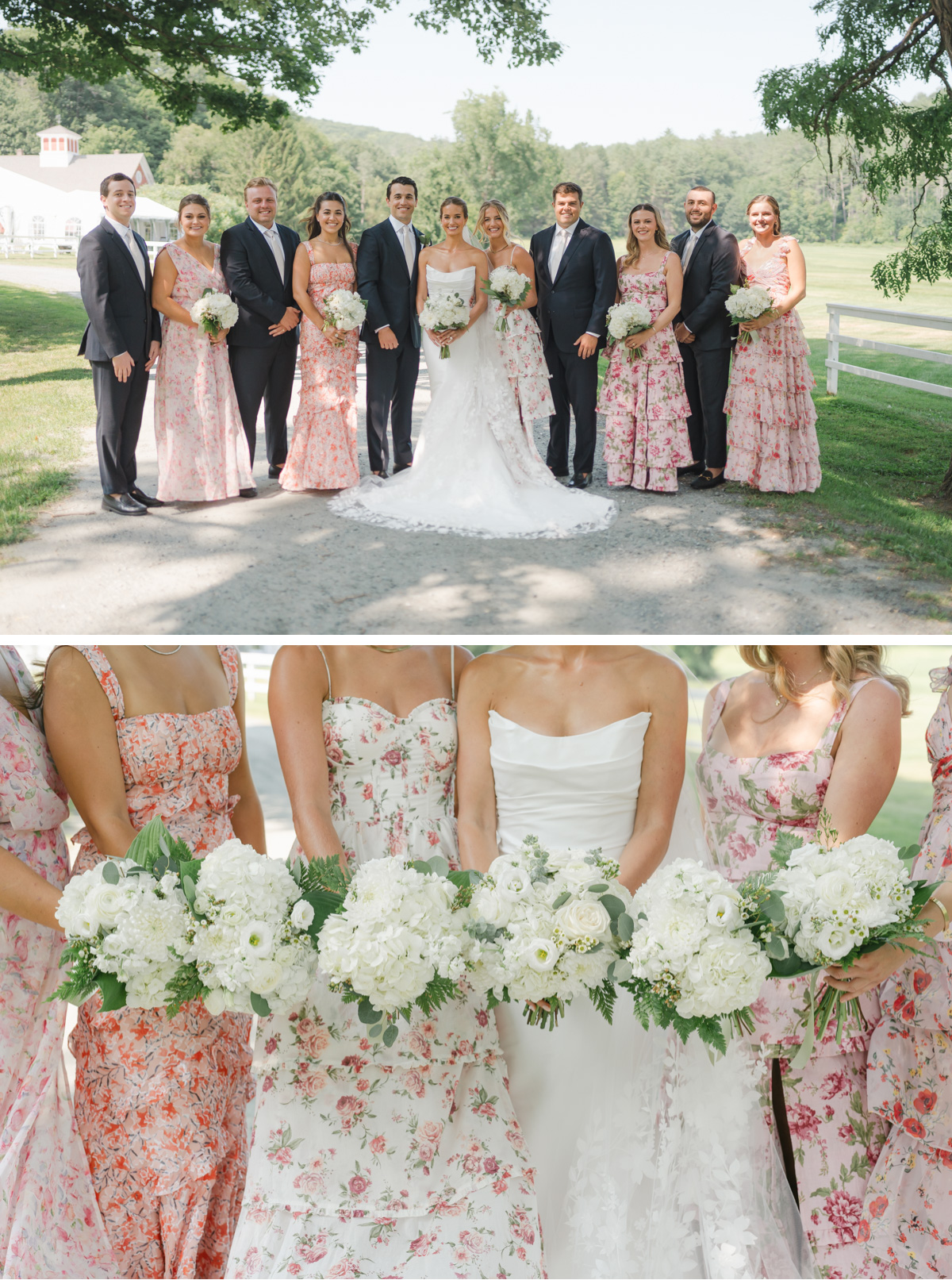 vermont wedding at the quechee inn - wedding party