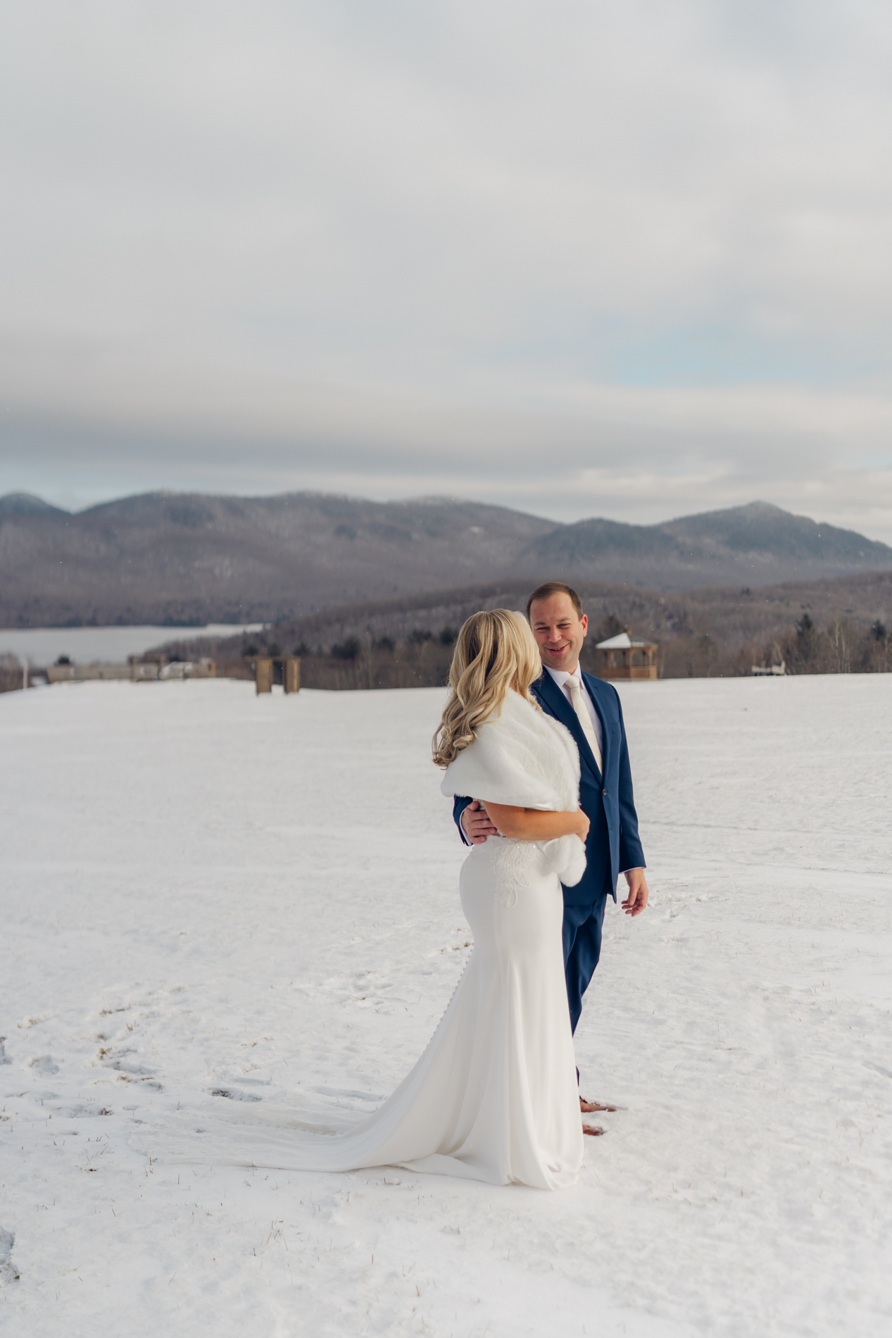 new england wedding photographer - photographing Vermont wedding at Quechee Inn - flower girl dumping flowers