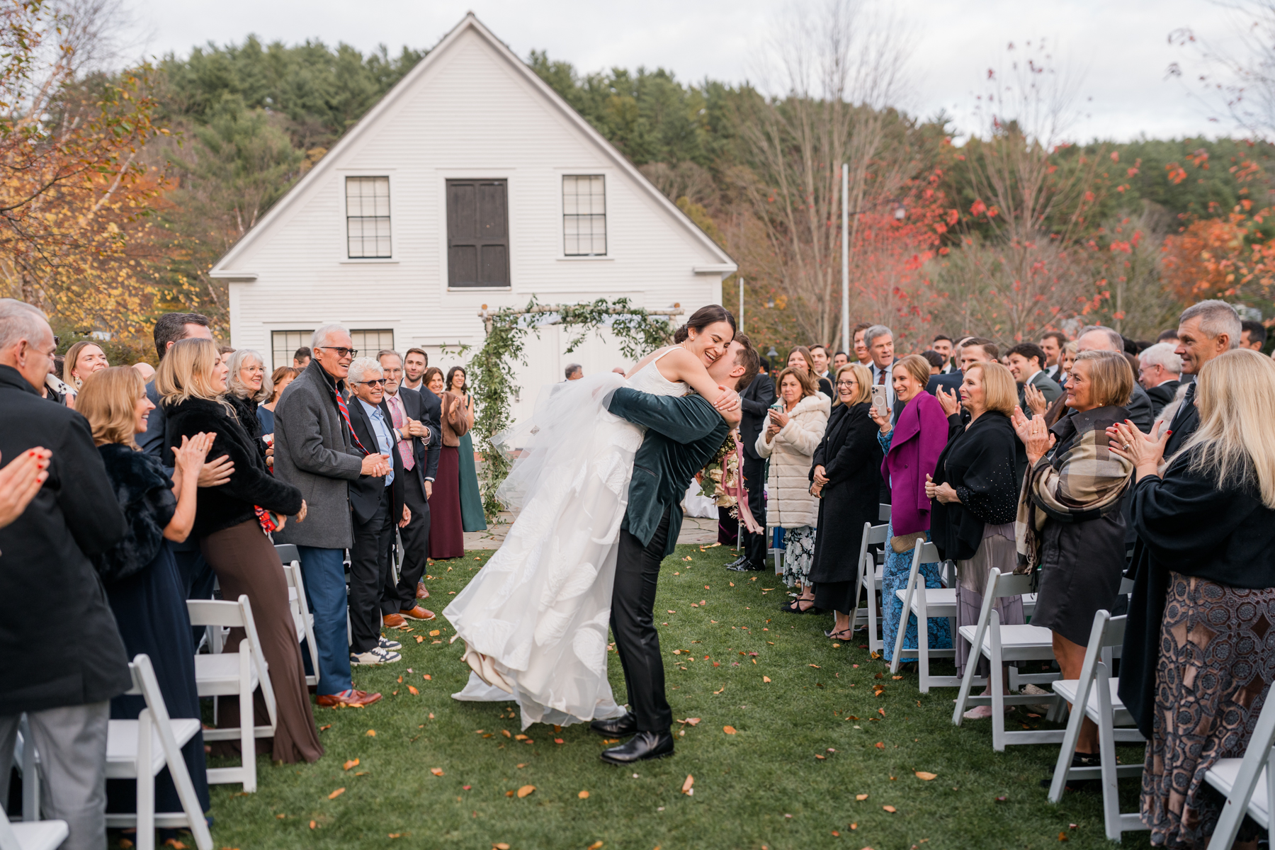 Woodstock Inn Vermont Wedding - just married moment