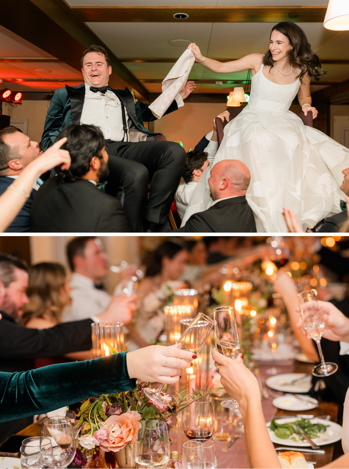 Woodstock Inn Vermont Wedding - horah and toasts