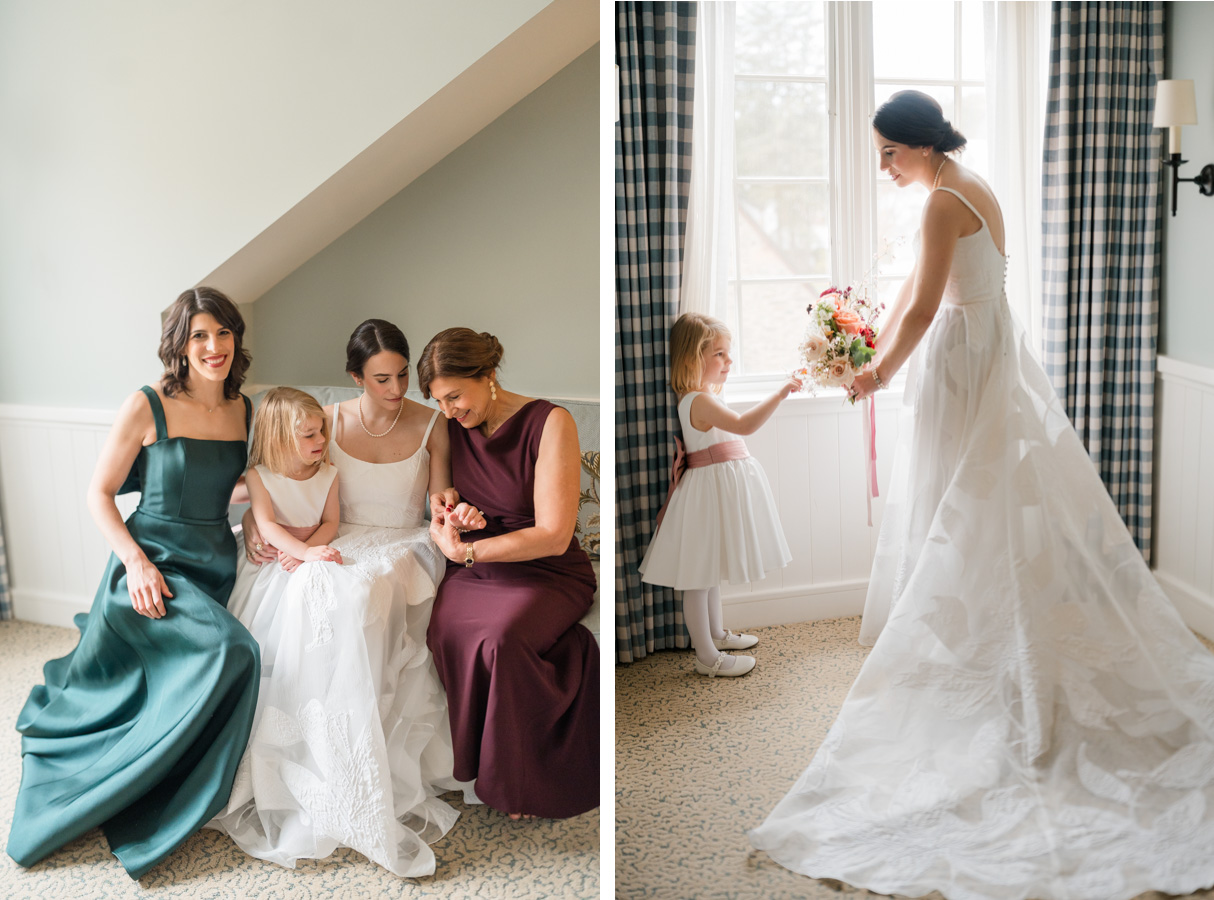 Woodstock Inn Vermont Wedding - getting ready with family