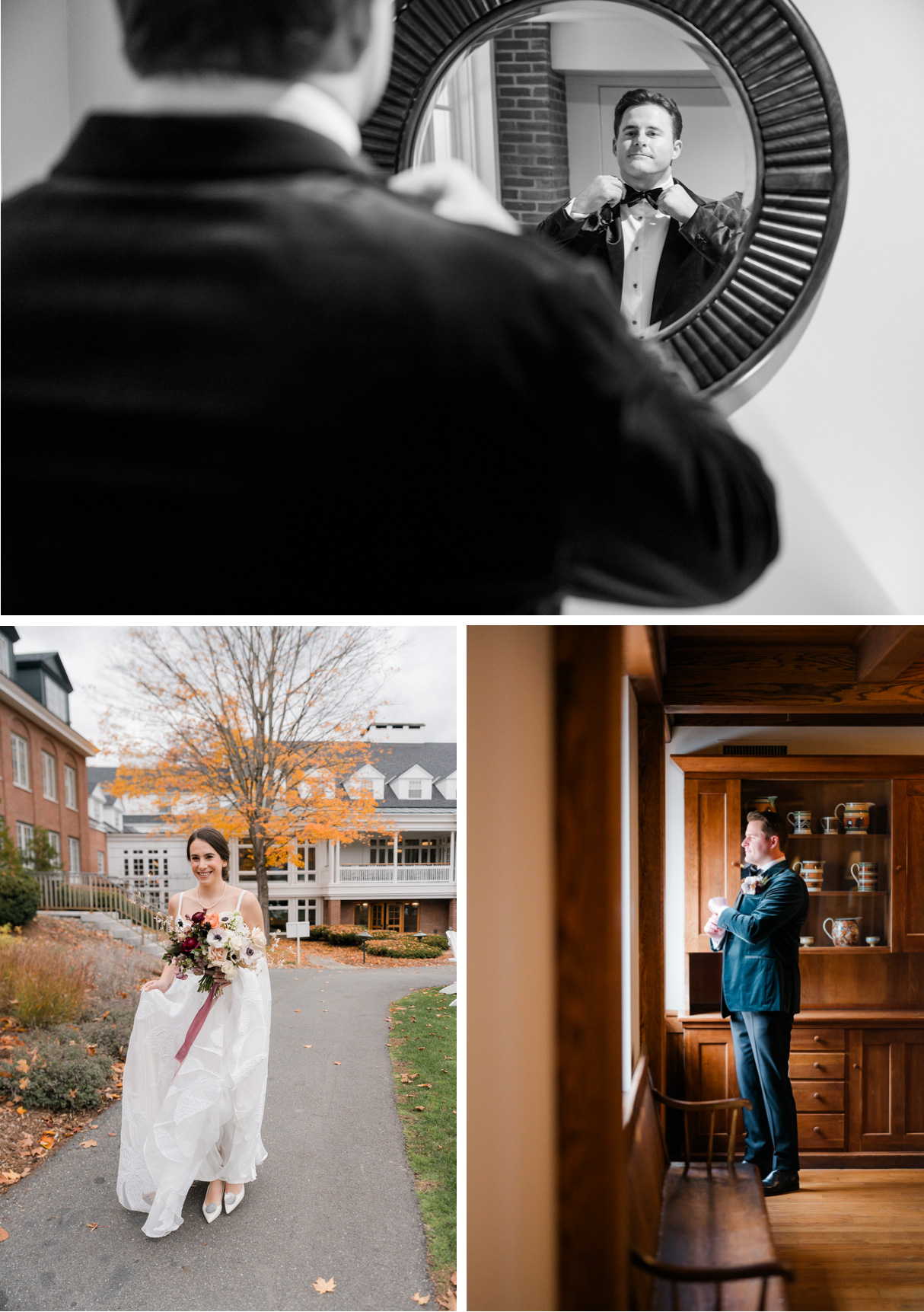 Woodstock Inn Vermont Wedding - groom getting ready