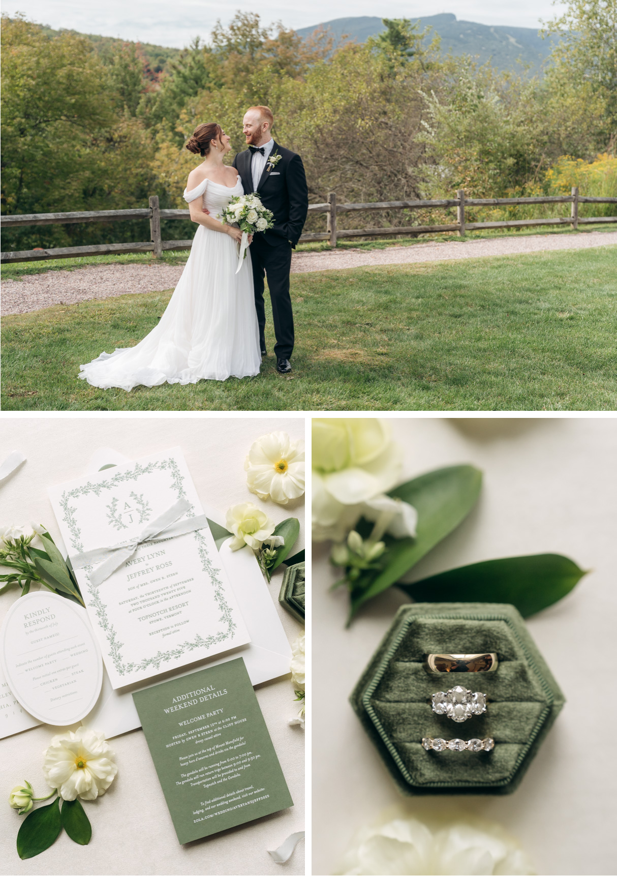 Topnotch Resort Wedding - first look and bridal detail images