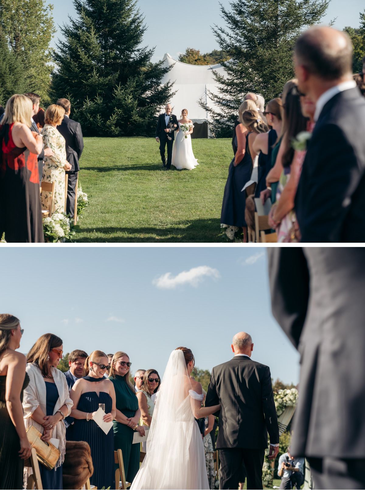 Topnotch Resort Wedding - bride enters ceremony