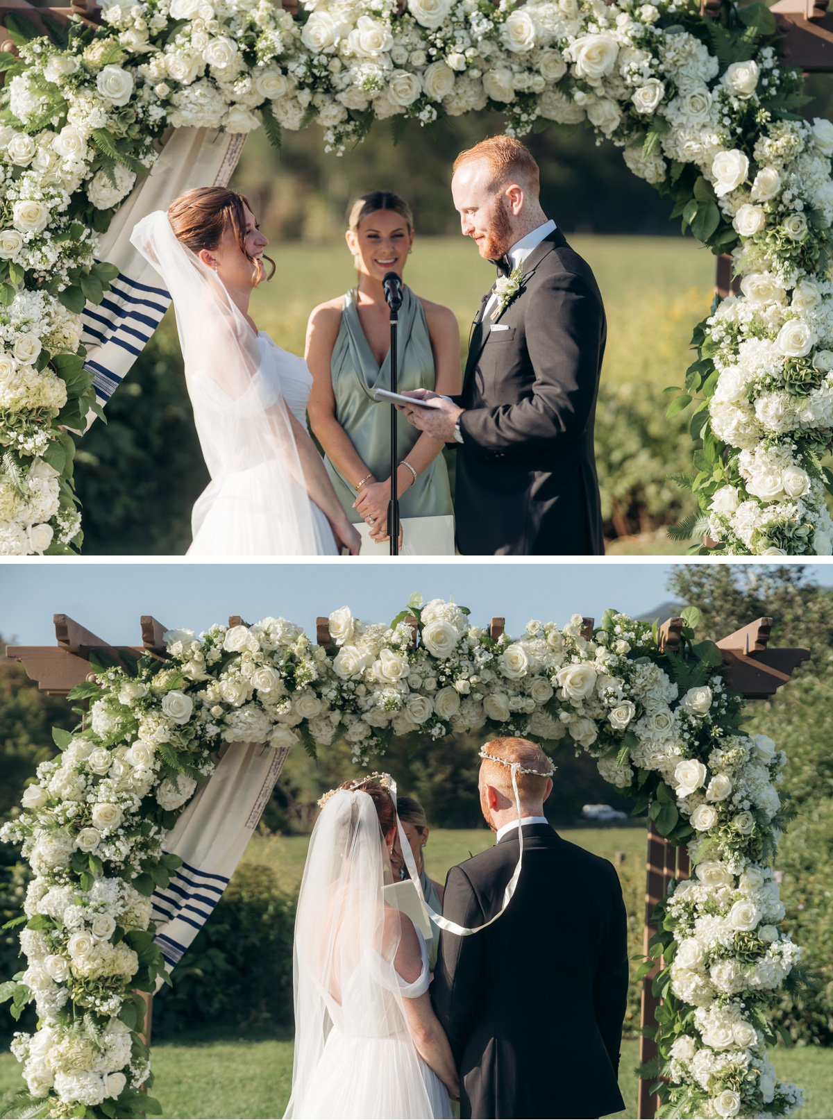 Topnotch Resort Wedding - closeup of bride and groom
