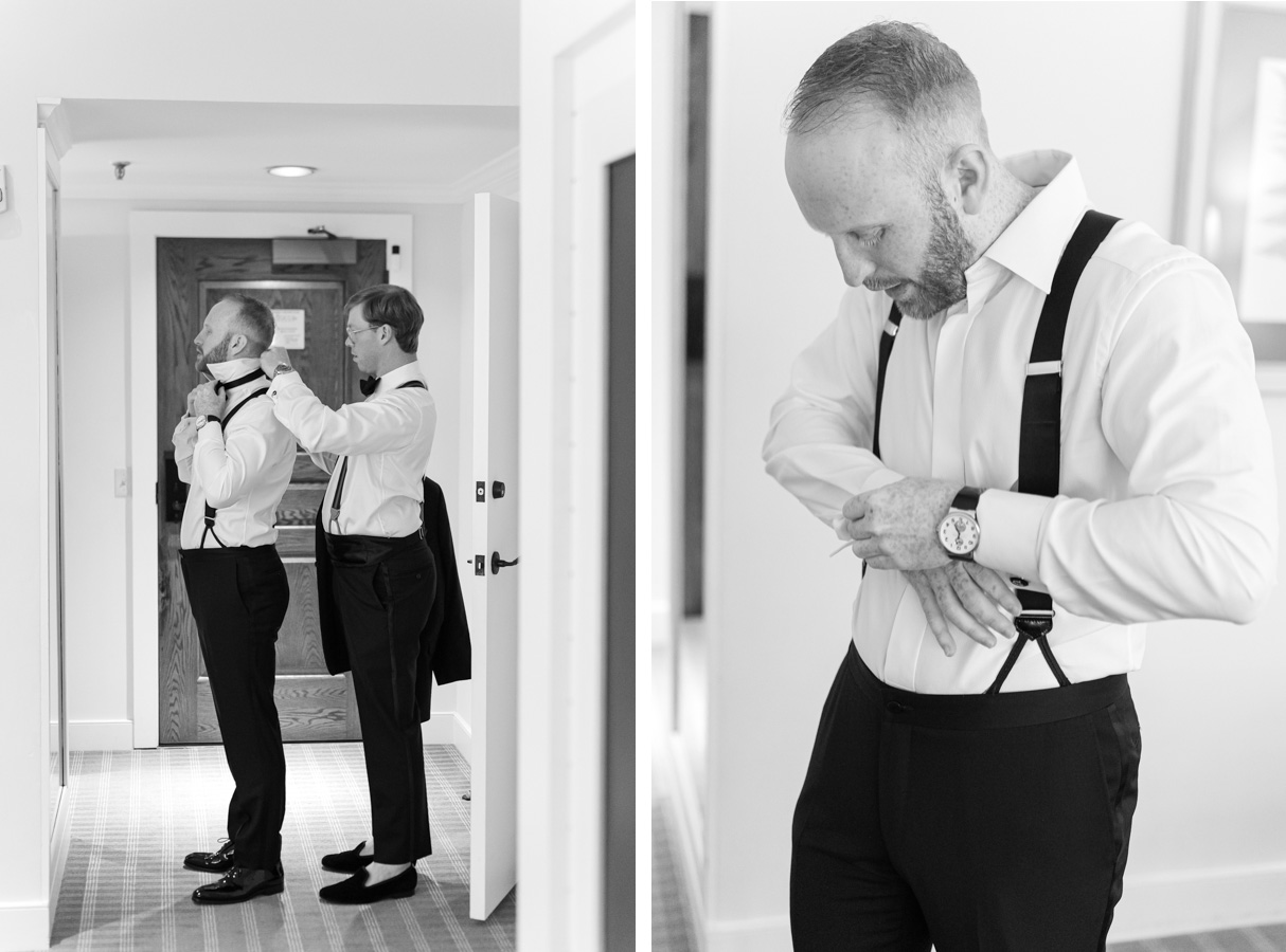 Topnotch Resort Wedding - groom getting ready