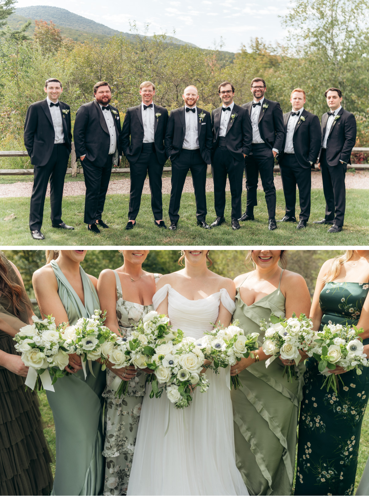 Topnotch Resort Wedding - wedding party and floral bouquets