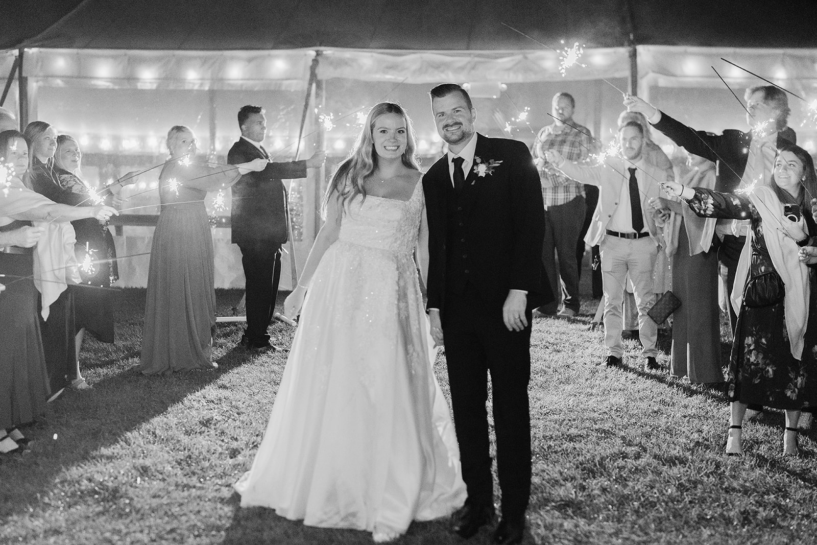 Grand exit - Fall Trapp Lodge wedding