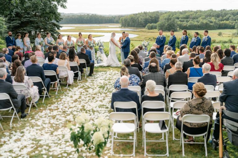 Wedding ceremony Scotland fields wedding