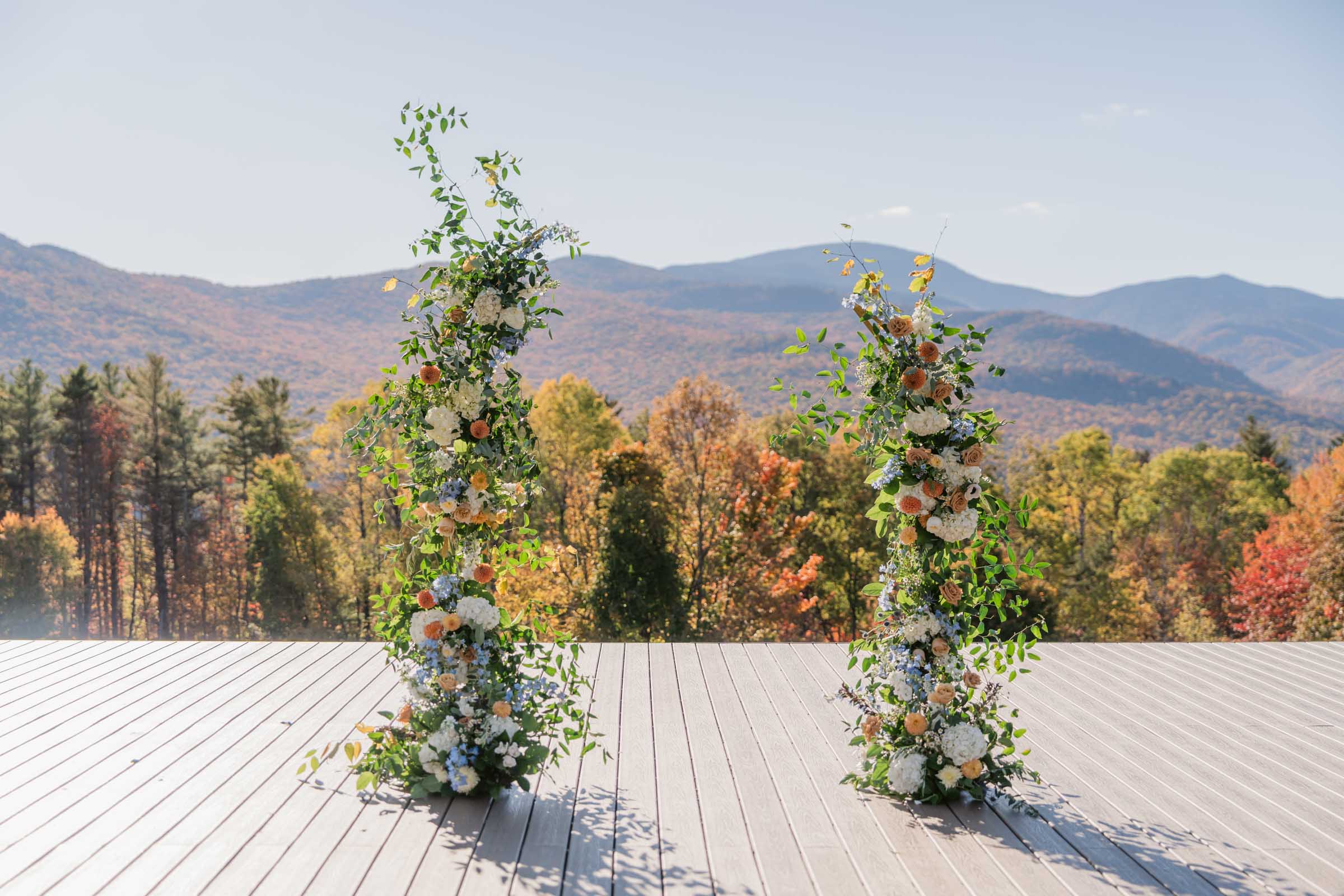 Wedding Arbor detail - Von Trapp Family Lodge Stowe