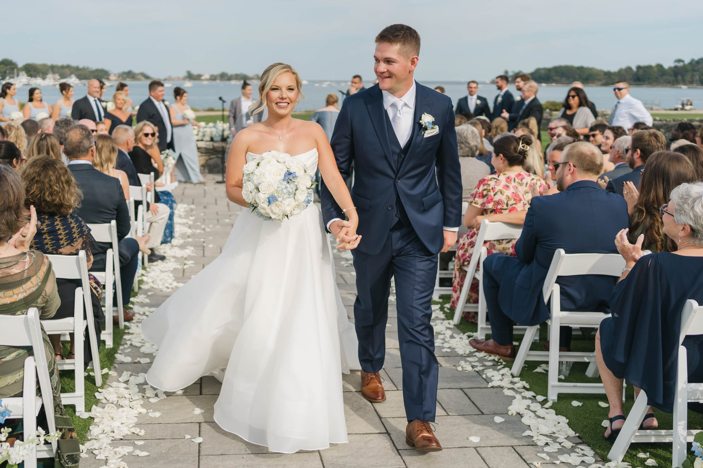 Just Married moment - Wentworth by the Sea Country Club wedding